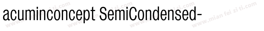 acuminconcept SemiCondensed字体转换